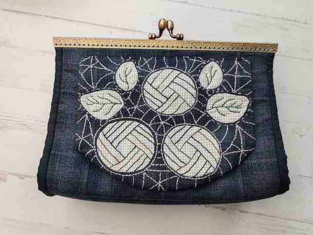 kit para coser tu bolso de patchwork con boquilla de cofre de 25 cms.