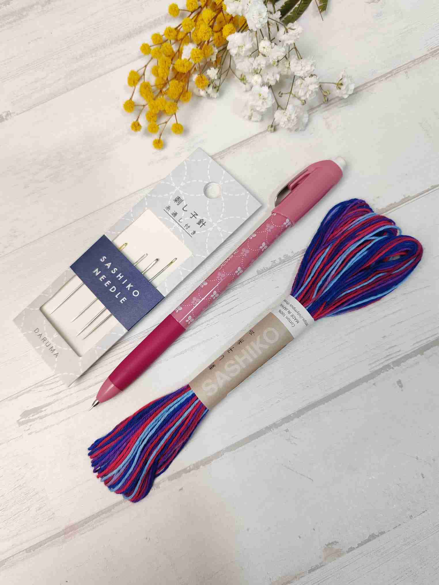 hilo para bordar sashiko multicolor número 76 de la marca Olympus