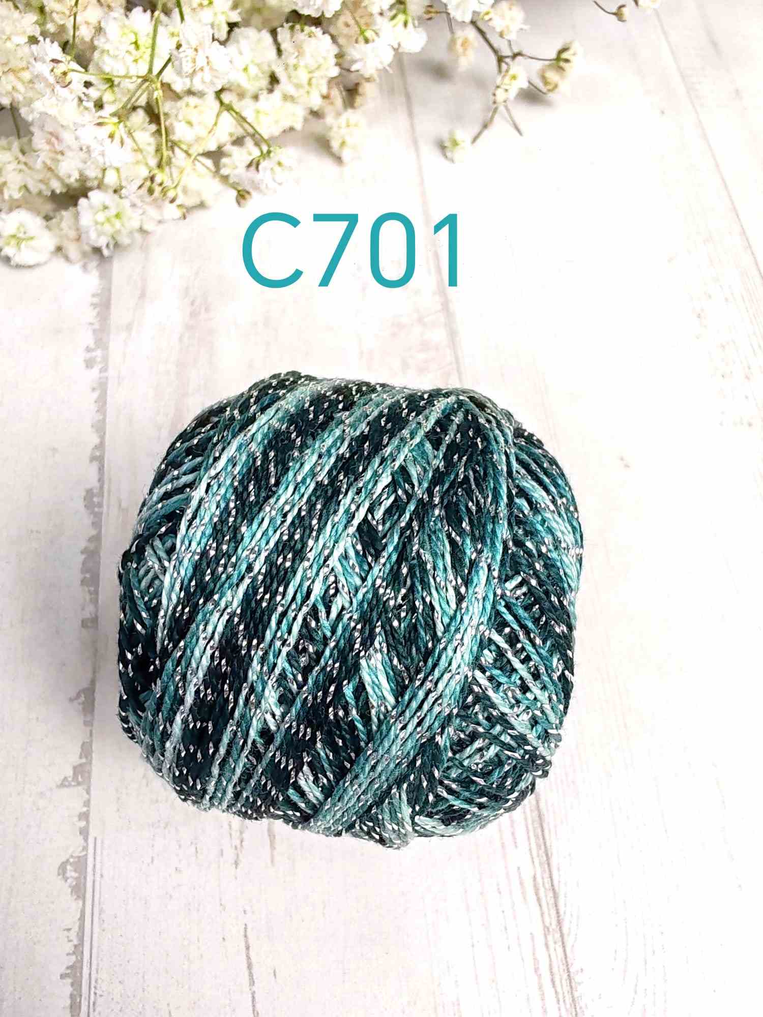 Hilo Valdani de algodón brilli brilli con un toque metalizado- brillantes - sparkle pearl cotton - Imagen 12