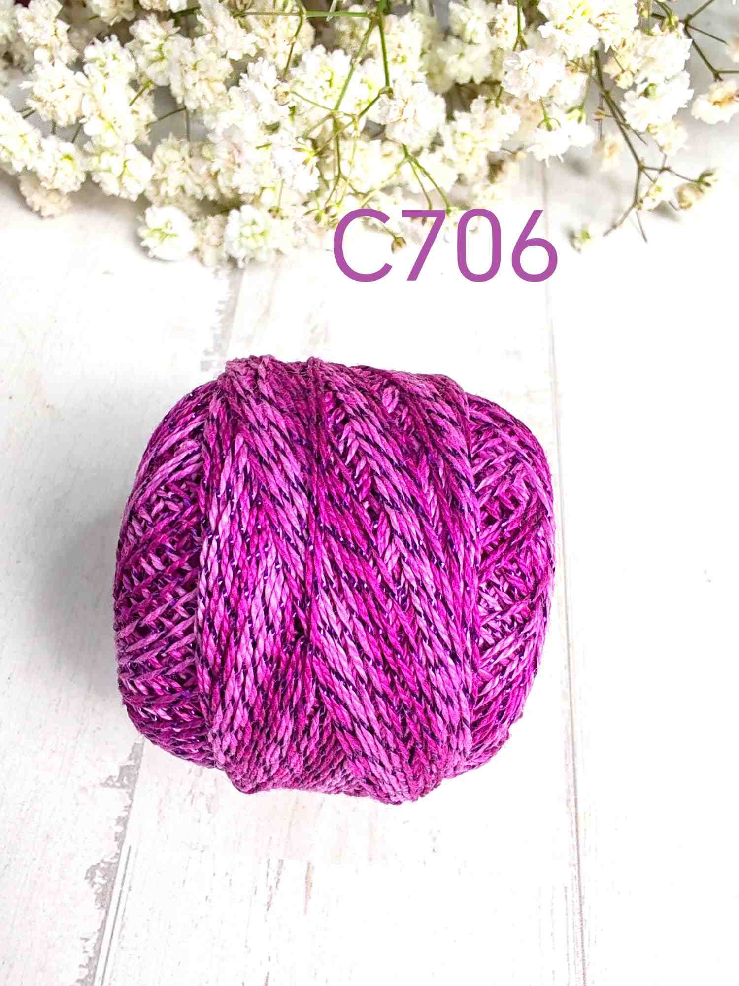 Hilo Valdani de algodón brilli brilli con un toque metalizado- brillantes - sparkle pearl cotton - Imagen 7