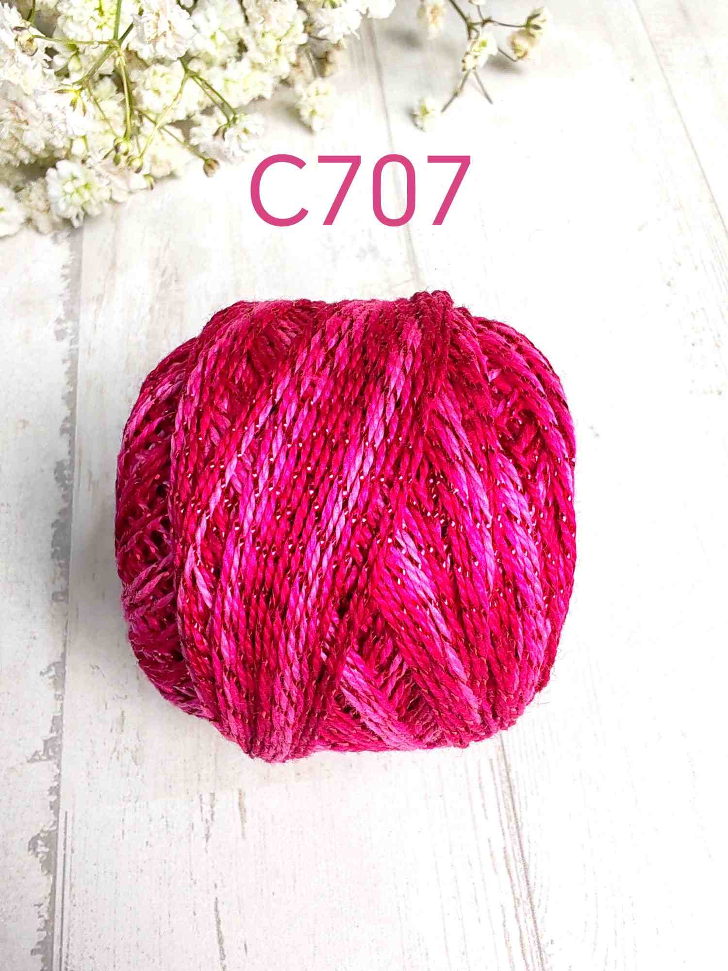 Hilo Valdani de algodón brilli brilli con un toque metalizado- brillantes - sparkle pearl cotton - Imagen 6