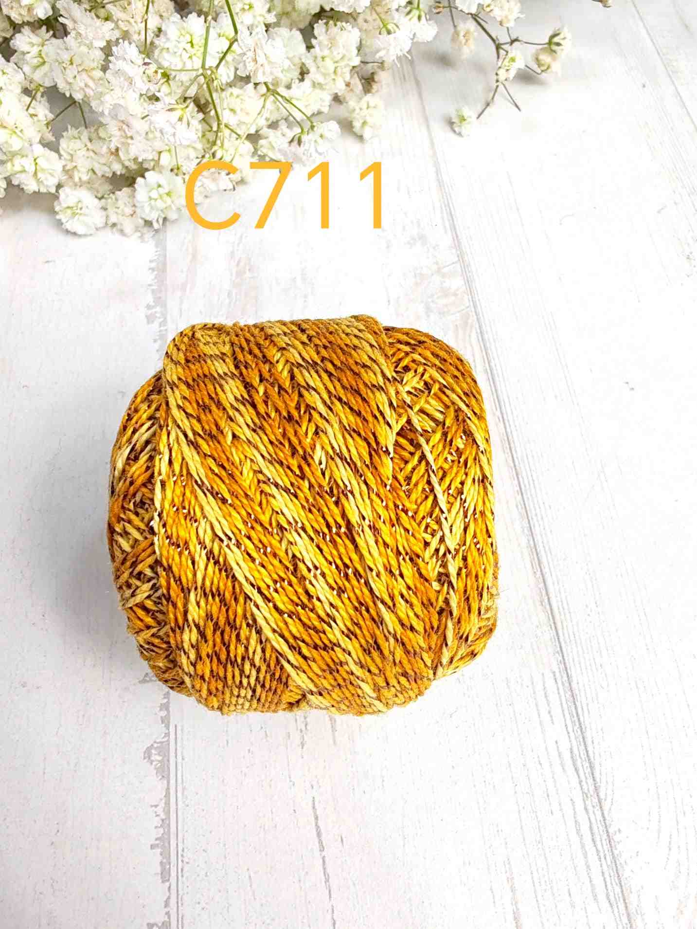 hilos valdani del núm. 5 de algodón 100% con filamentos brilantes en 11 colores