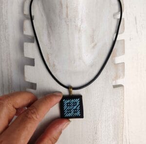 kit collar cuadrado para bordar sashiko kogin