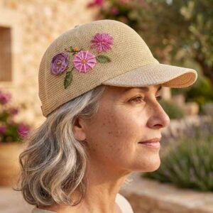 taller online para bordar una gorra