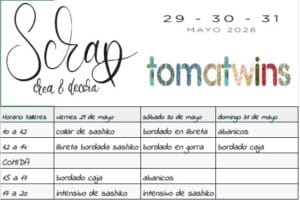 Talleres durante la feria de Scrap Crea y Decora del 29 al 31 de Mayo en el Pabellón de Convenciones de la Casa de campo de Madrid.