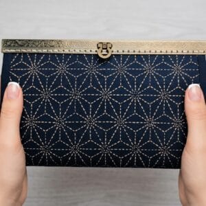 kit monedero con tela de sashiko